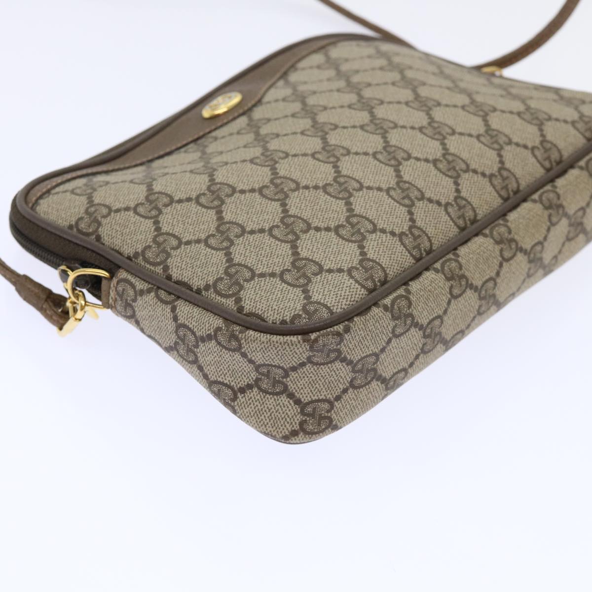 GUCCI GG Canvas Shoulder Bag PVC Leather Beige 97 02 068 yk8411