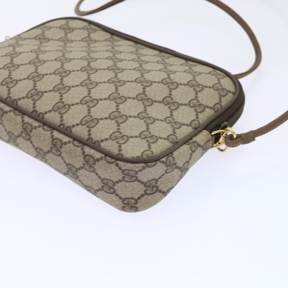 GUCCI GG Canvas Shoulder Bag PVC Leather Beige 97 02 068 yk8411