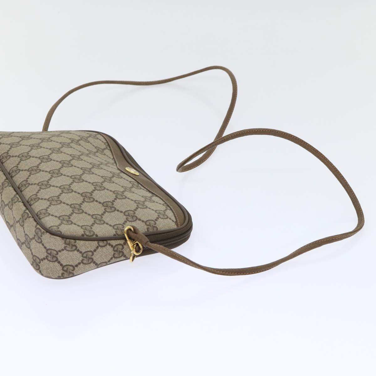 GUCCI GG Canvas Shoulder Bag PVC Leather Beige 97 02 068 yk8411