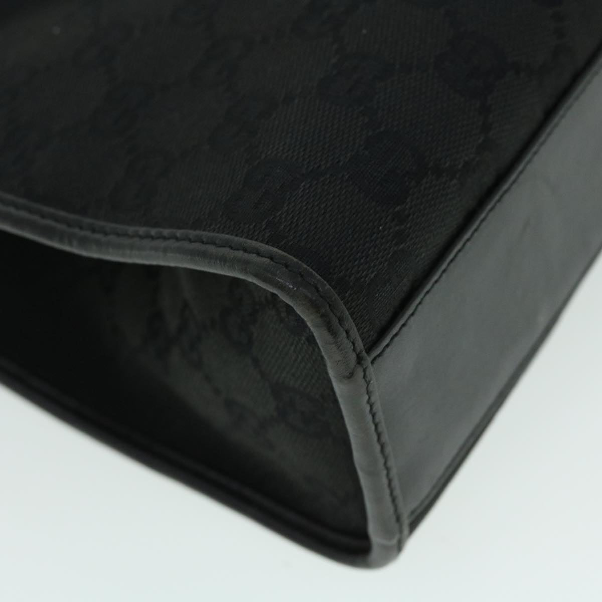 GUCCI GG Canvas Jackie Hand Bag Black yk8412
