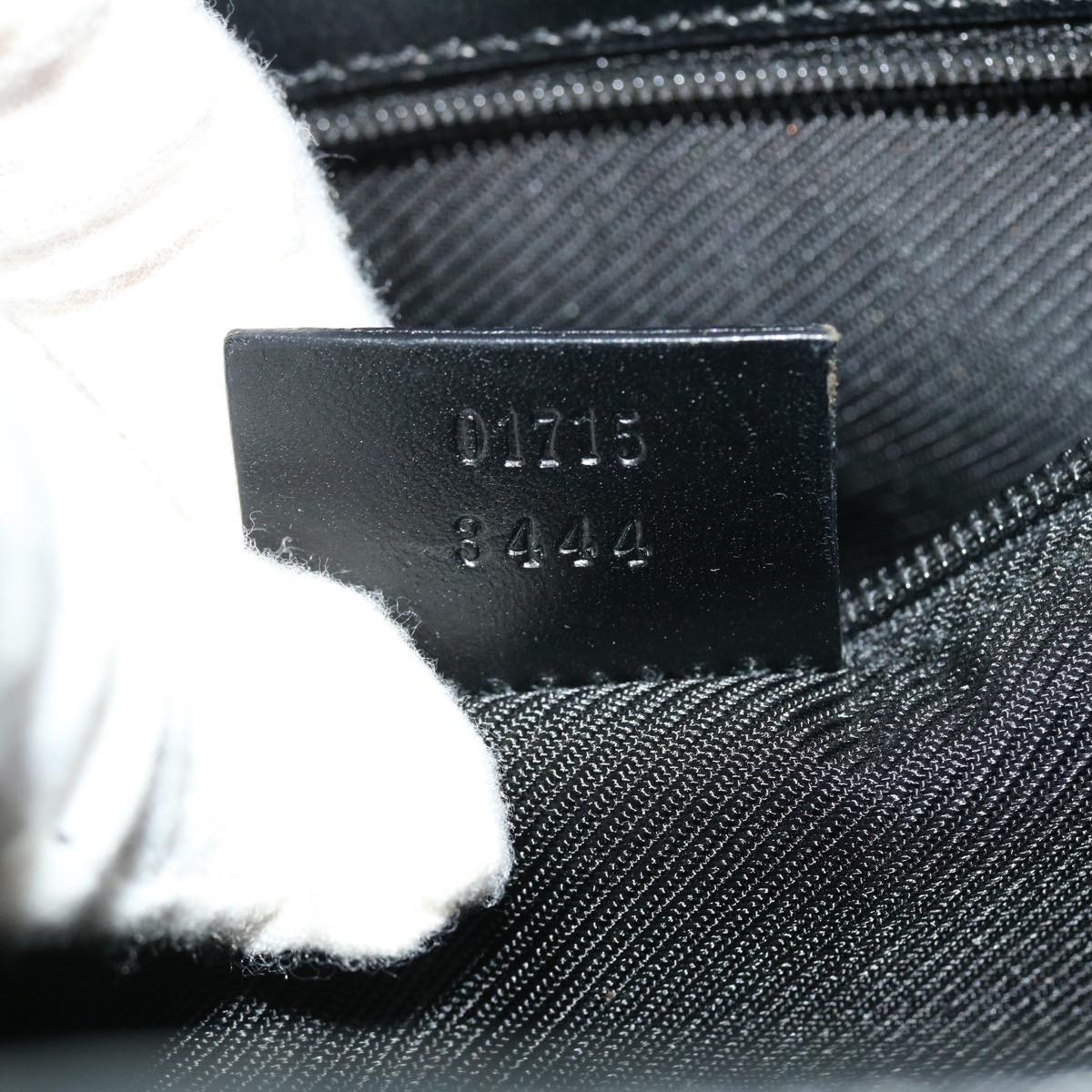 GUCCI GG Canvas Jackie Hand Bag Black yk8412