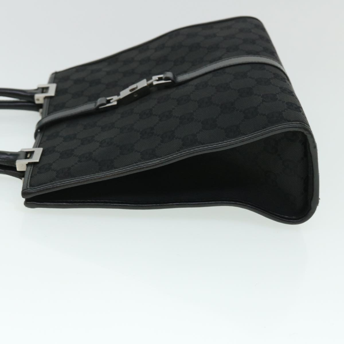 GUCCI GG Canvas Jackie Hand Bag Black yk8412