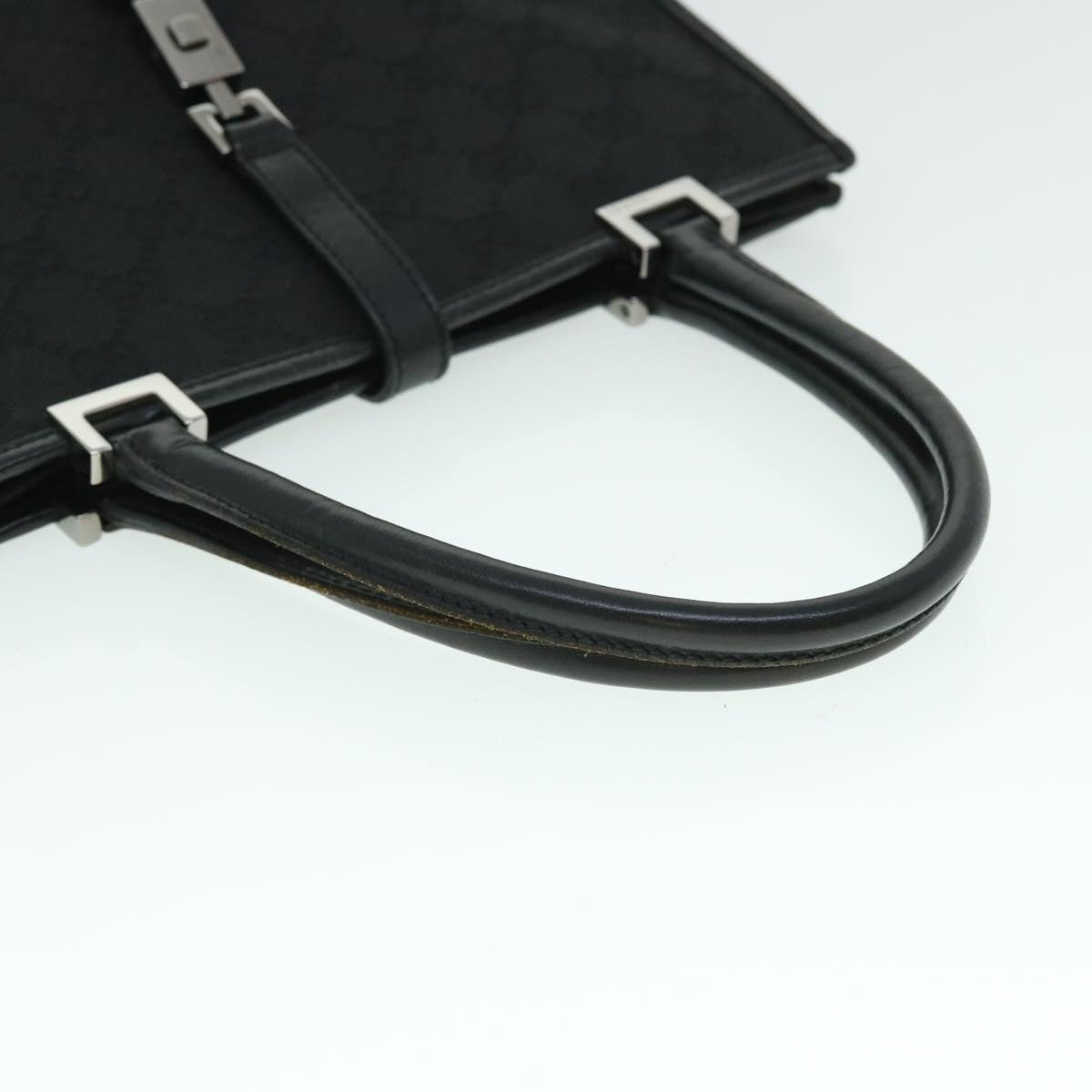 GUCCI GG Canvas Jackie Hand Bag Black yk8412