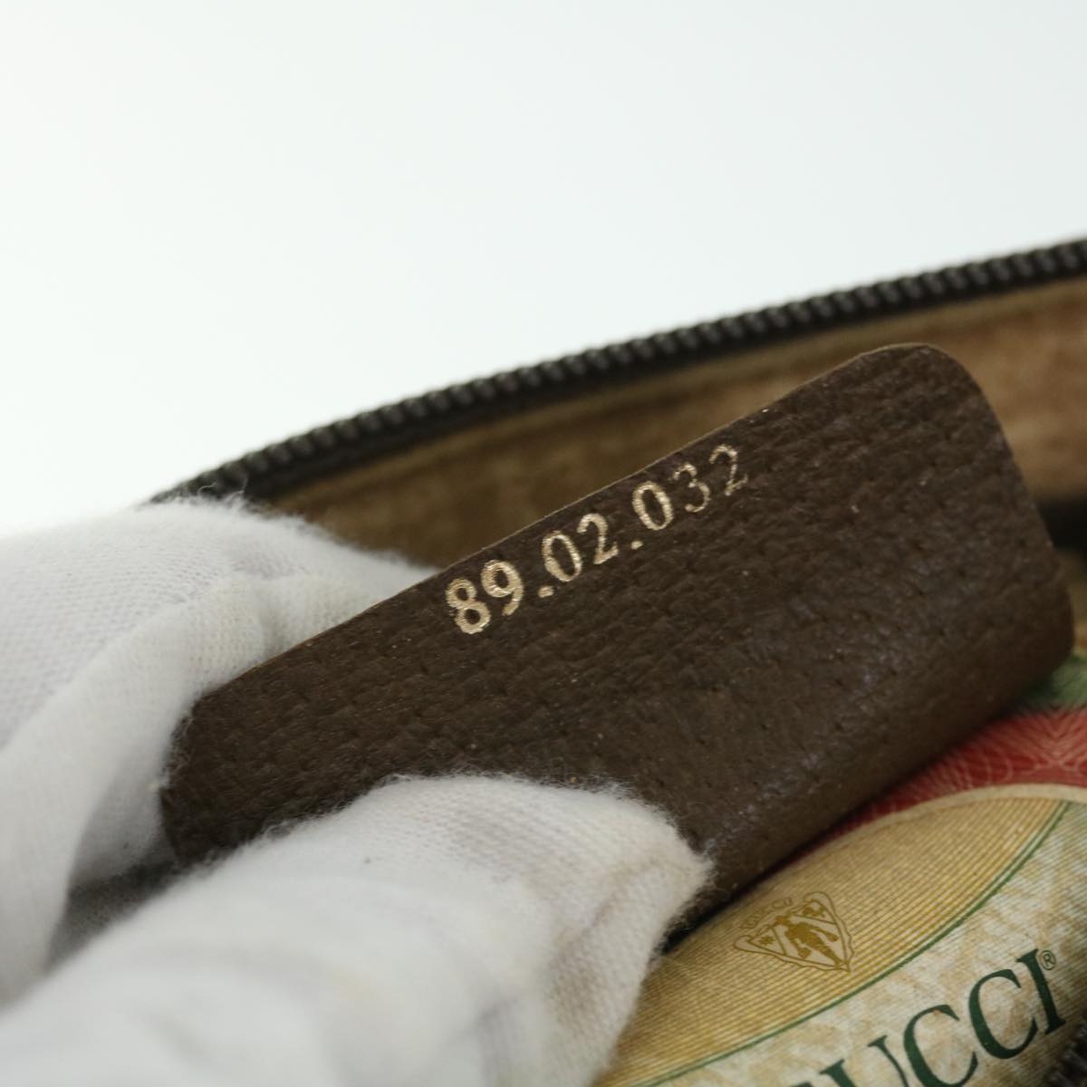 GUCCI GG Canvas Web Sherry Line Shoulder Bag PVC Leather Beige Green yk8413