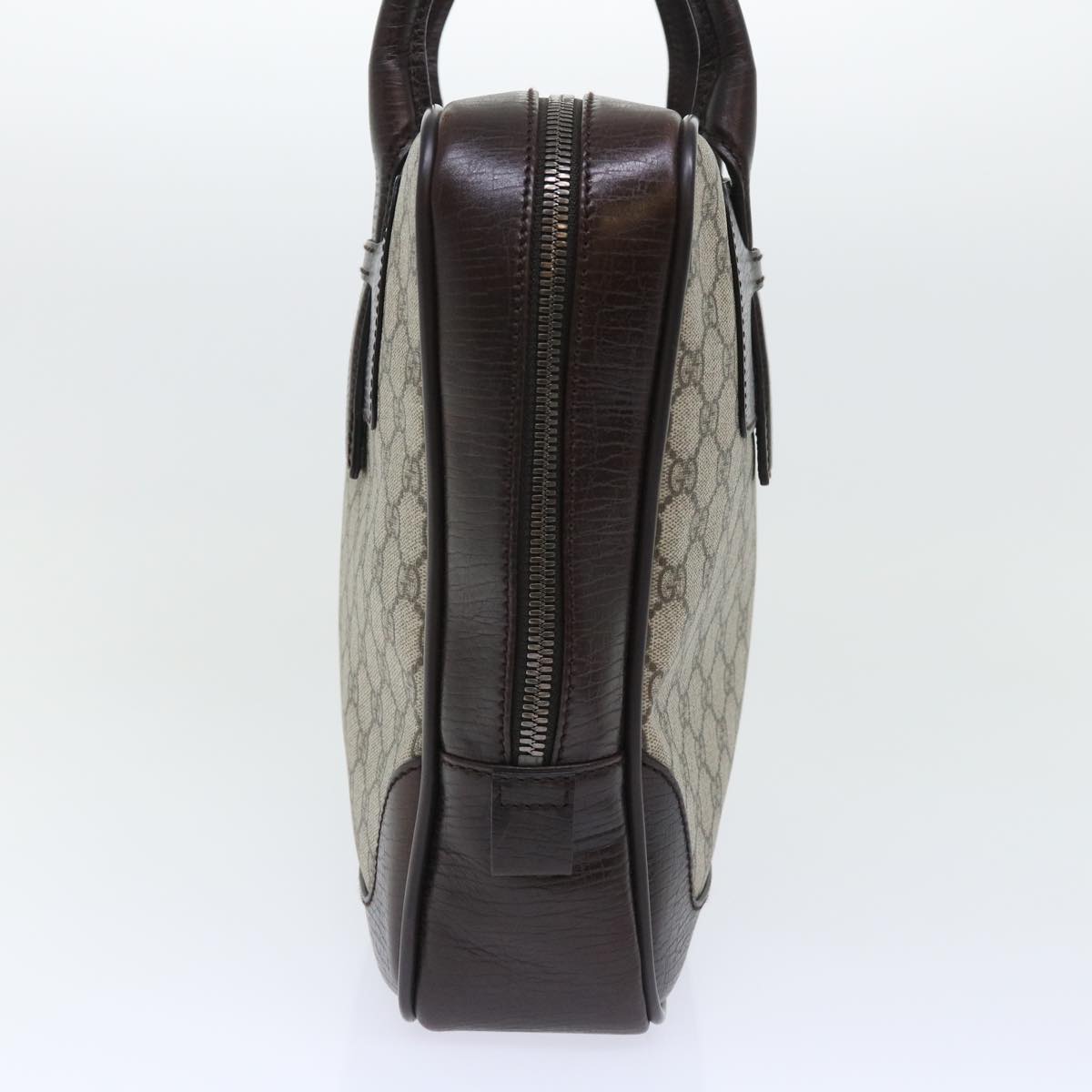 GUCCI GG Canvas Hand Bag PVC Leather Beige 101666 yk8422