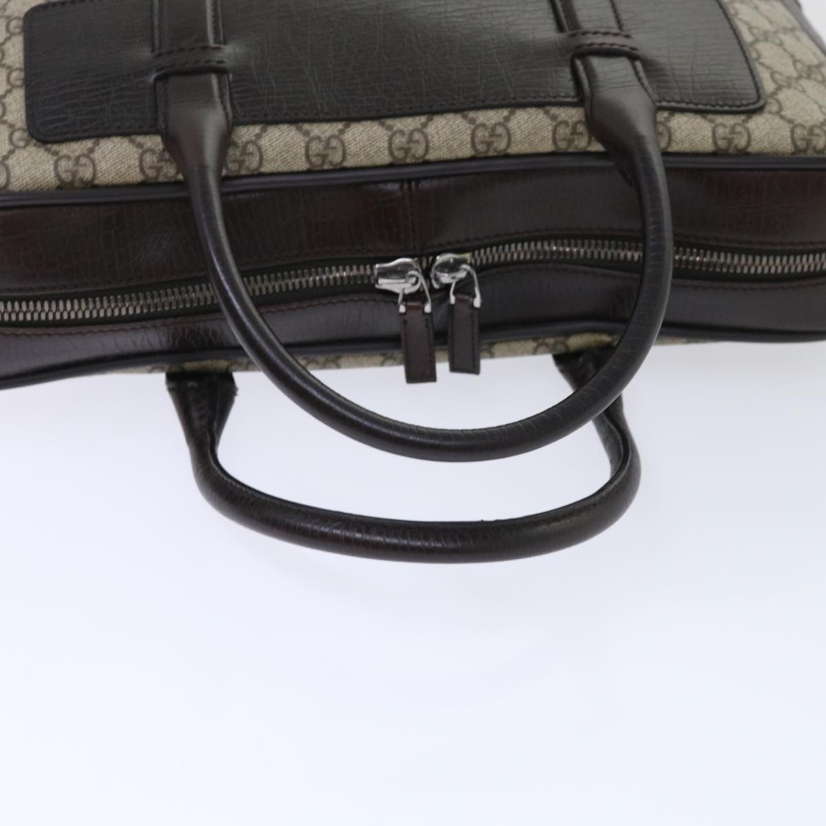 GUCCI GG Canvas Hand Bag PVC Leather Beige 101666 yk8422
