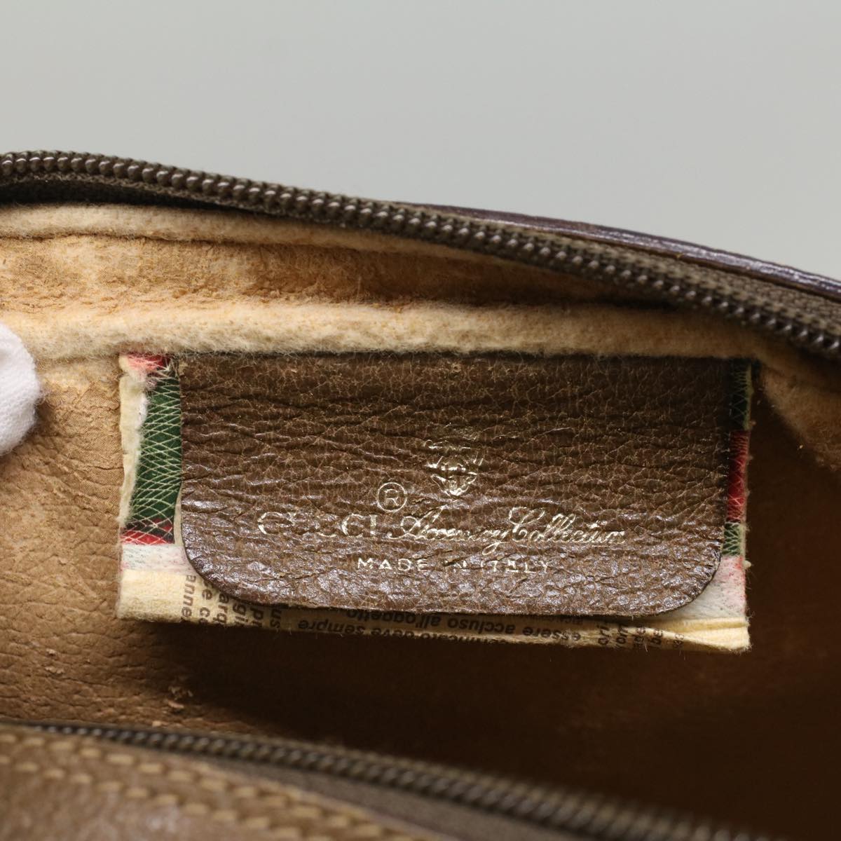 GUCCI GG Canvas Web Sherry Line Clutch Bag Beige Red Green 89 01 012 yk8427