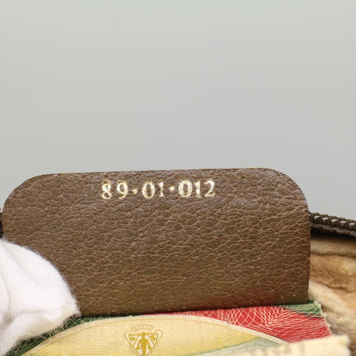 GUCCI GG Canvas Web Sherry Line Clutch Bag Beige Red Green 89 01 012 yk8427