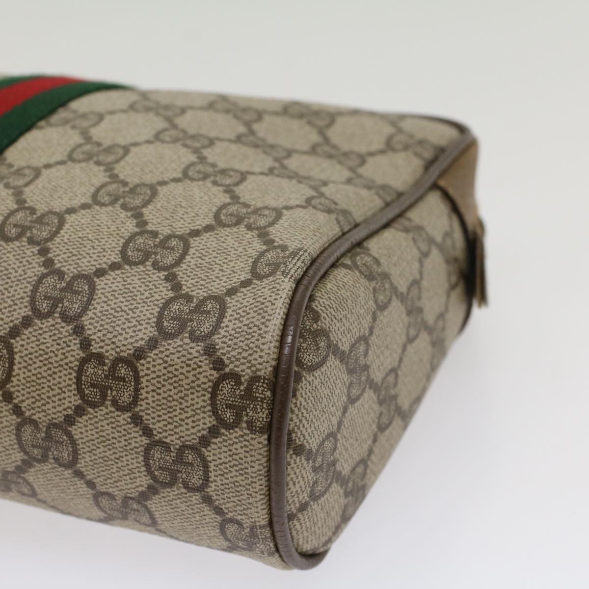 GUCCI GG Canvas Web Sherry Line Clutch Bag Beige Red Green 89 01 012 yk8427