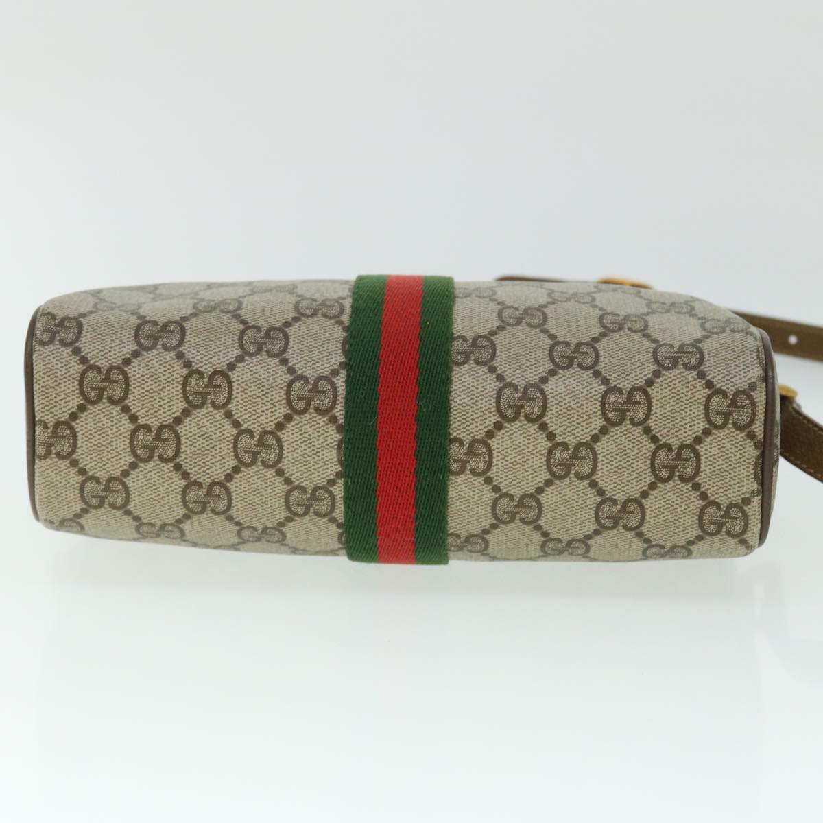 GUCCI GG Canvas Web Sherry Line Shoulder Bag Beige Red 89 02 018 yk8428