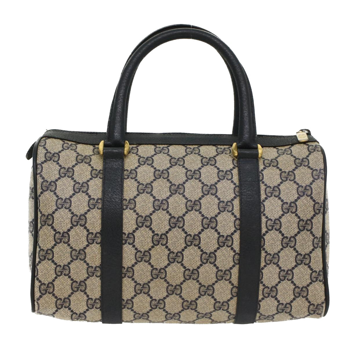 GUCCI GG Canvas Sherry Line Boston Bag PVC Leather Gray Red Navy yk8433