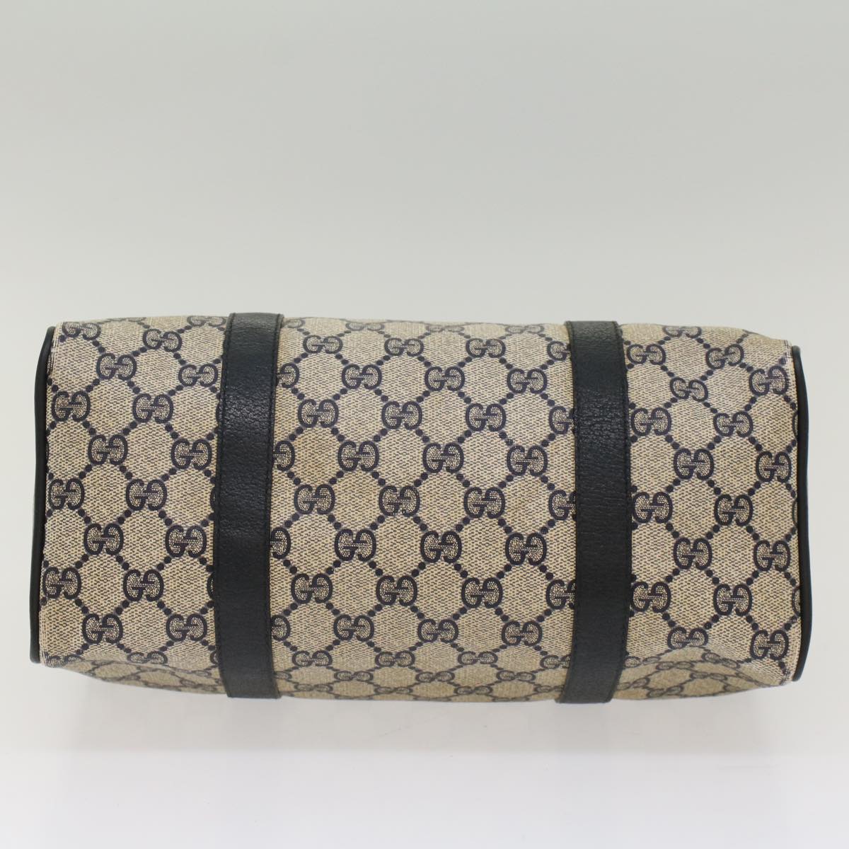 GUCCI GG Canvas Sherry Line Boston Bag PVC Leather Gray Red Navy yk8433