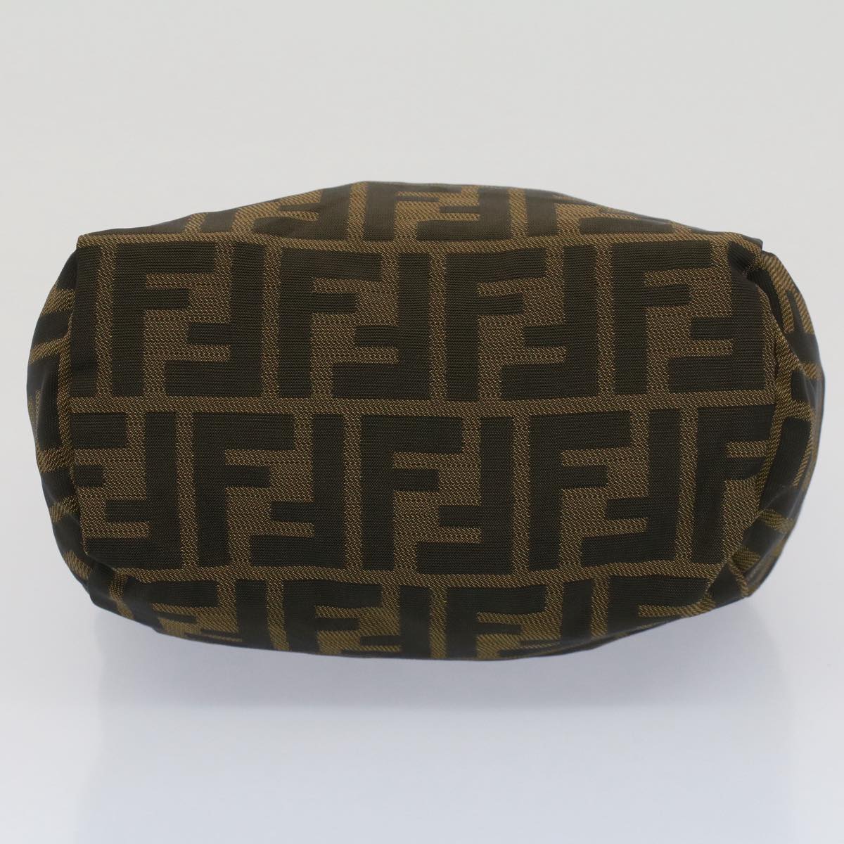 FENDI Zucca Canvas Hand Bag Brown Black yk8449