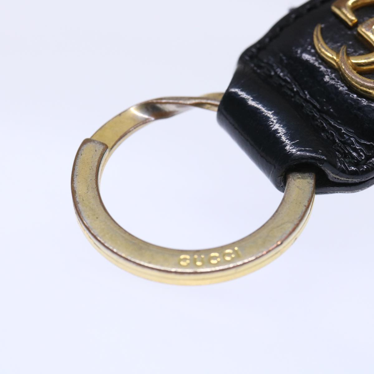 GUCCI Sherry Line Key Ring Canvas Red Navy yk8505