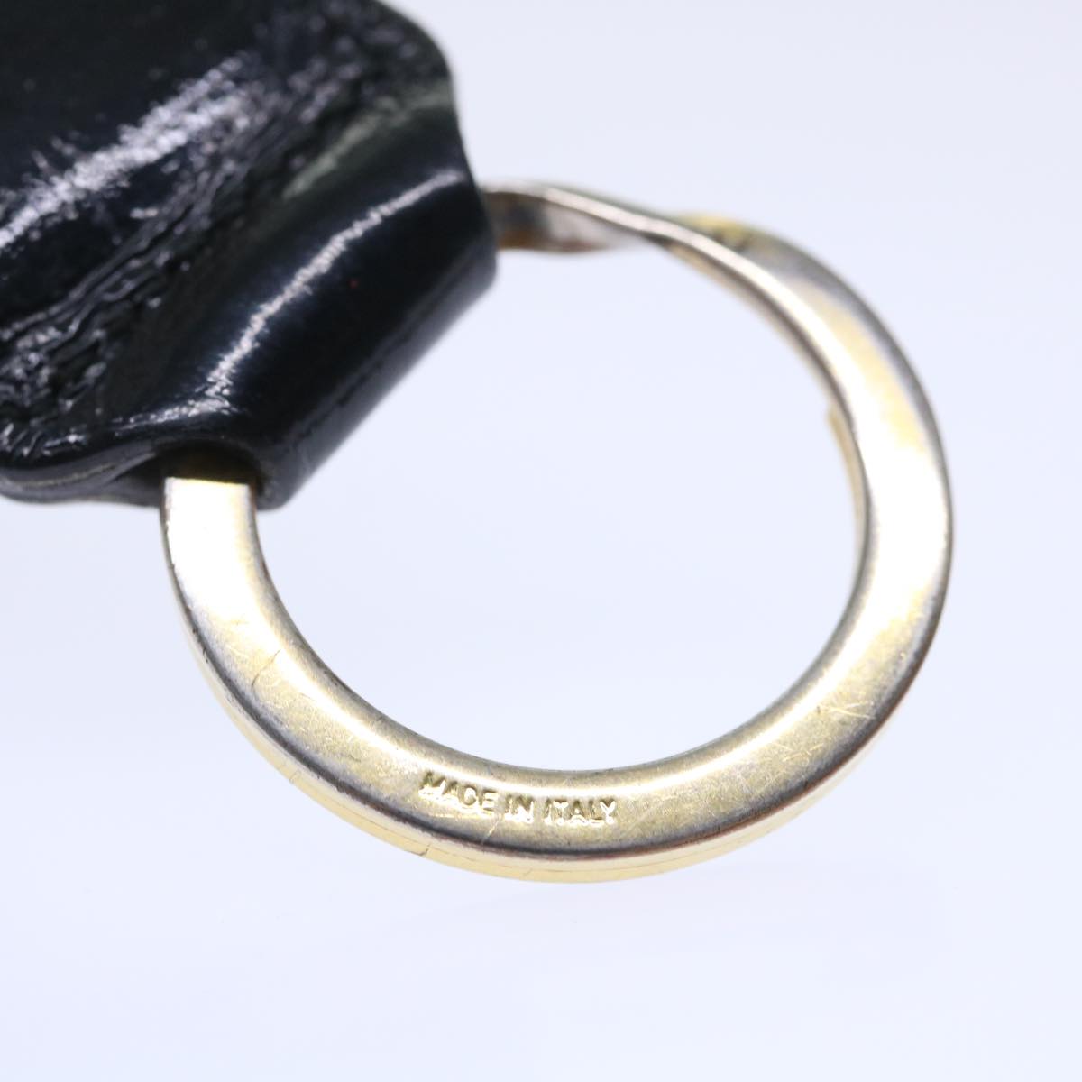 GUCCI Sherry Line Key Ring Canvas Red Navy yk8505