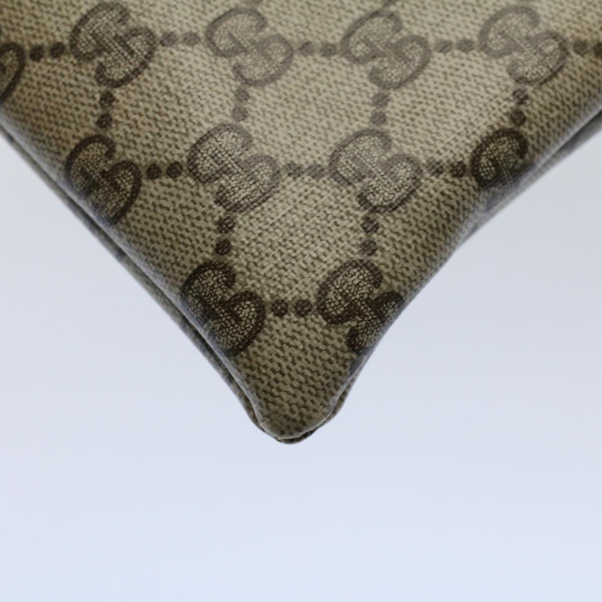 GUCCI GG Canvas Web Sherry Line Hand Bag PVC Leather Beige Red Green yk8507
