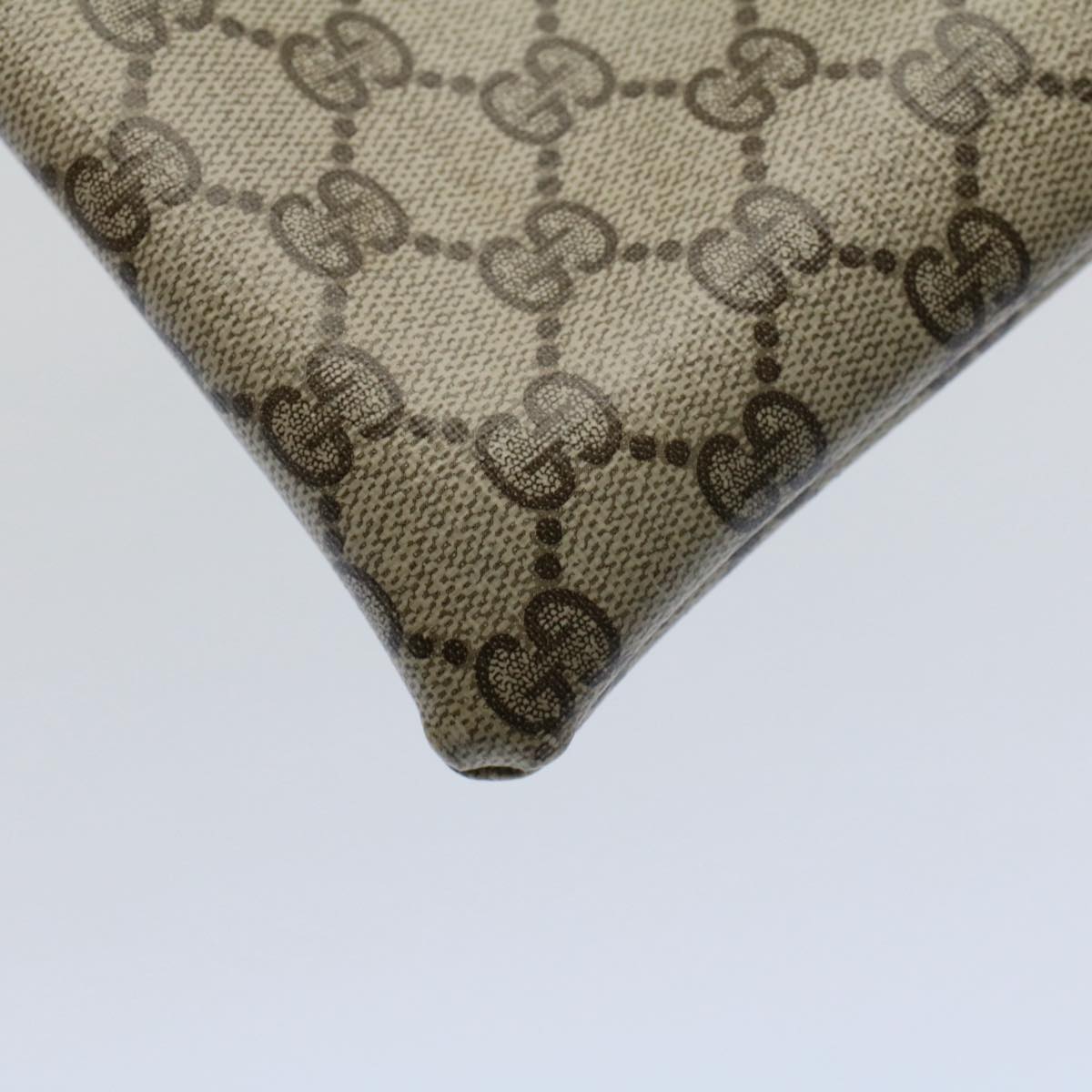 GUCCI GG Canvas Web Sherry Line Hand Bag PVC Leather Beige Red Green yk8507
