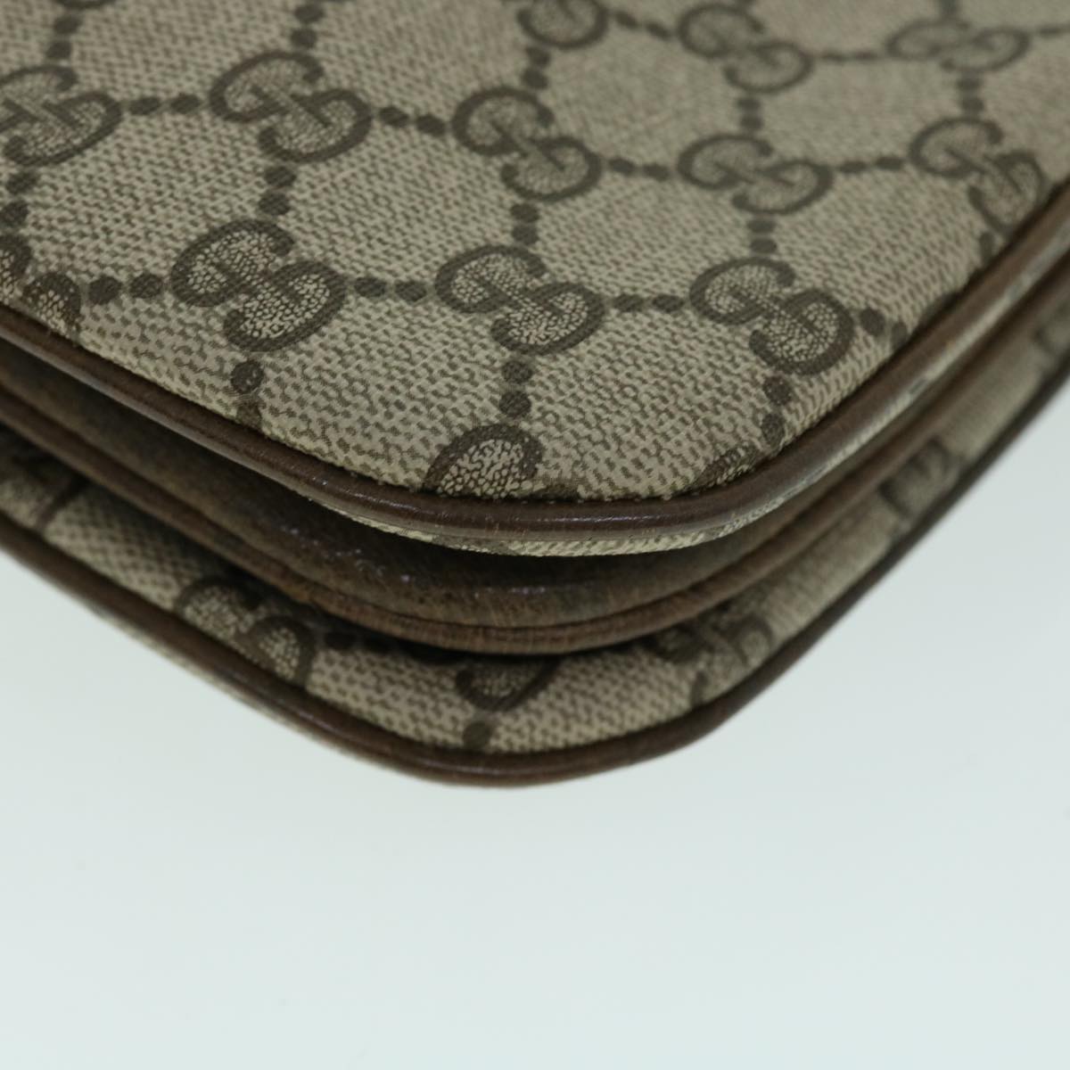 GUCCI GG Canvas Web Sherry Line Shoulder Bag Beige Green 10 02 037 yk8509