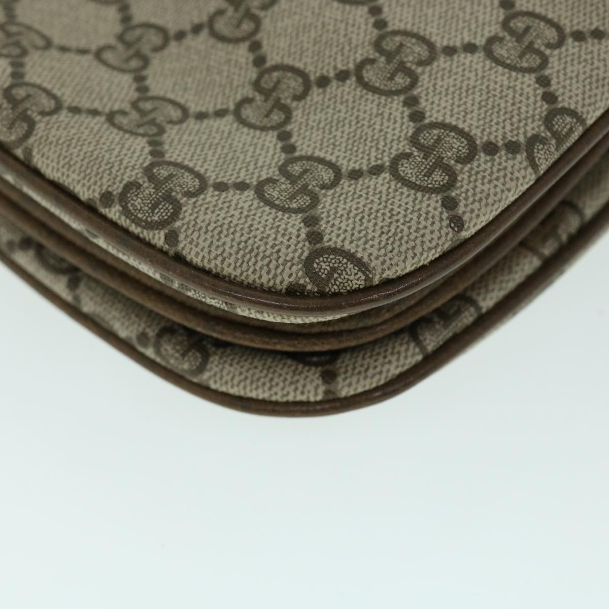 GUCCI GG Canvas Web Sherry Line Shoulder Bag Beige Green 10 02 037 yk8509