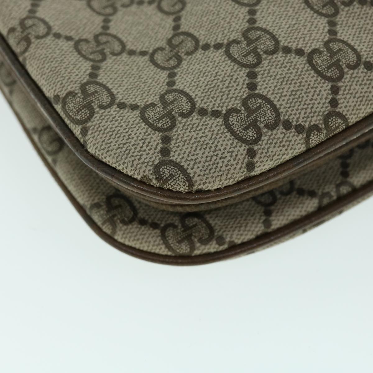 GUCCI GG Canvas Web Sherry Line Shoulder Bag Beige Green 10 02 037 yk8509