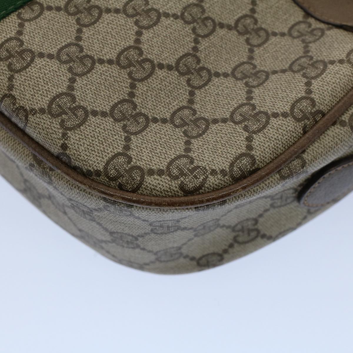 GUCCI GG Canvas Web Sherry Line Shoulder Bag Beige Green Red yk8510