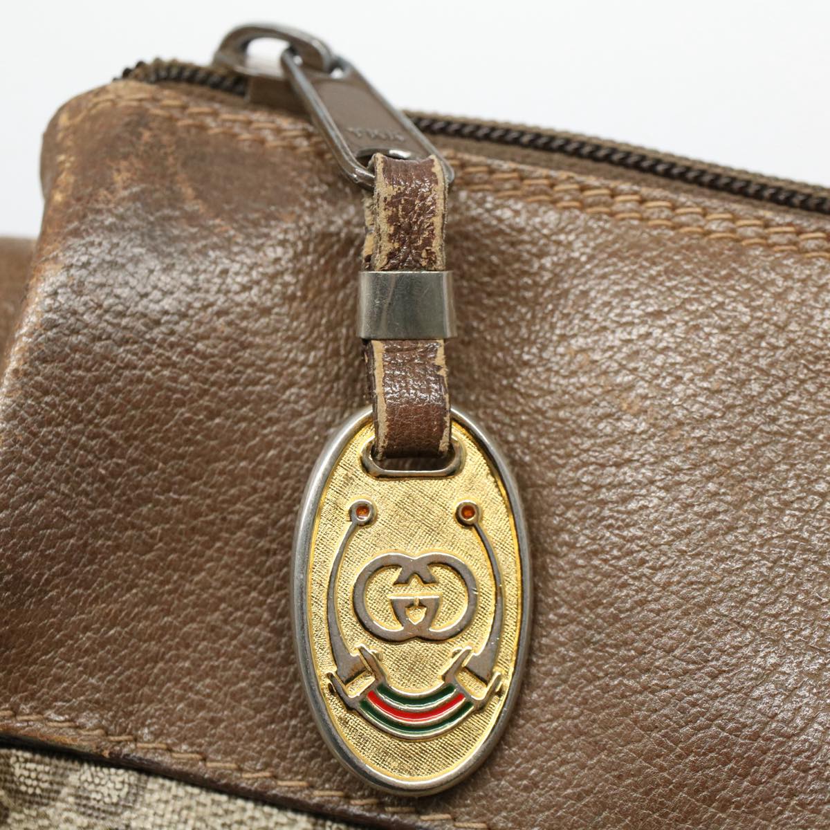 GUCCI GG Canvas Web Sherry Line Shoulder Bag Beige Green Red yk8510