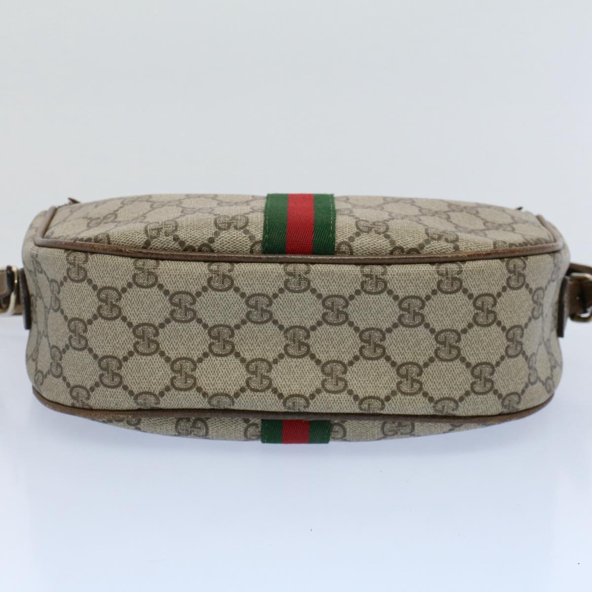 GUCCI GG Canvas Web Sherry Line Shoulder Bag Beige Green Red yk8510
