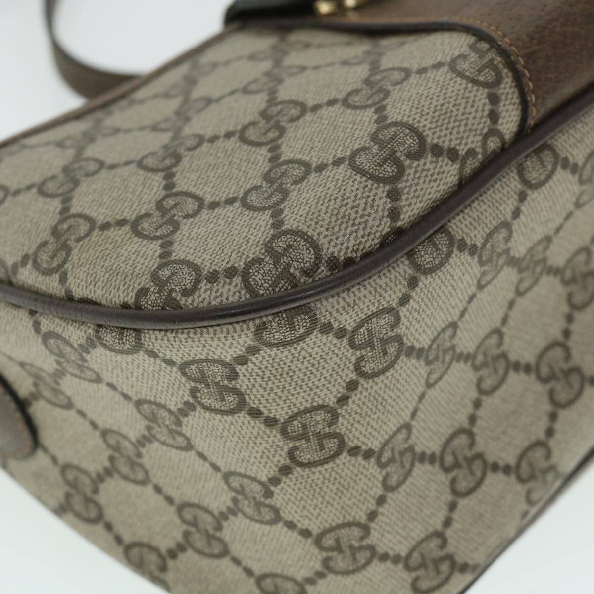GUCCI GG Canvas Web Sherry Line Shoulder Bag Beige Red 14 02 032 yk8526