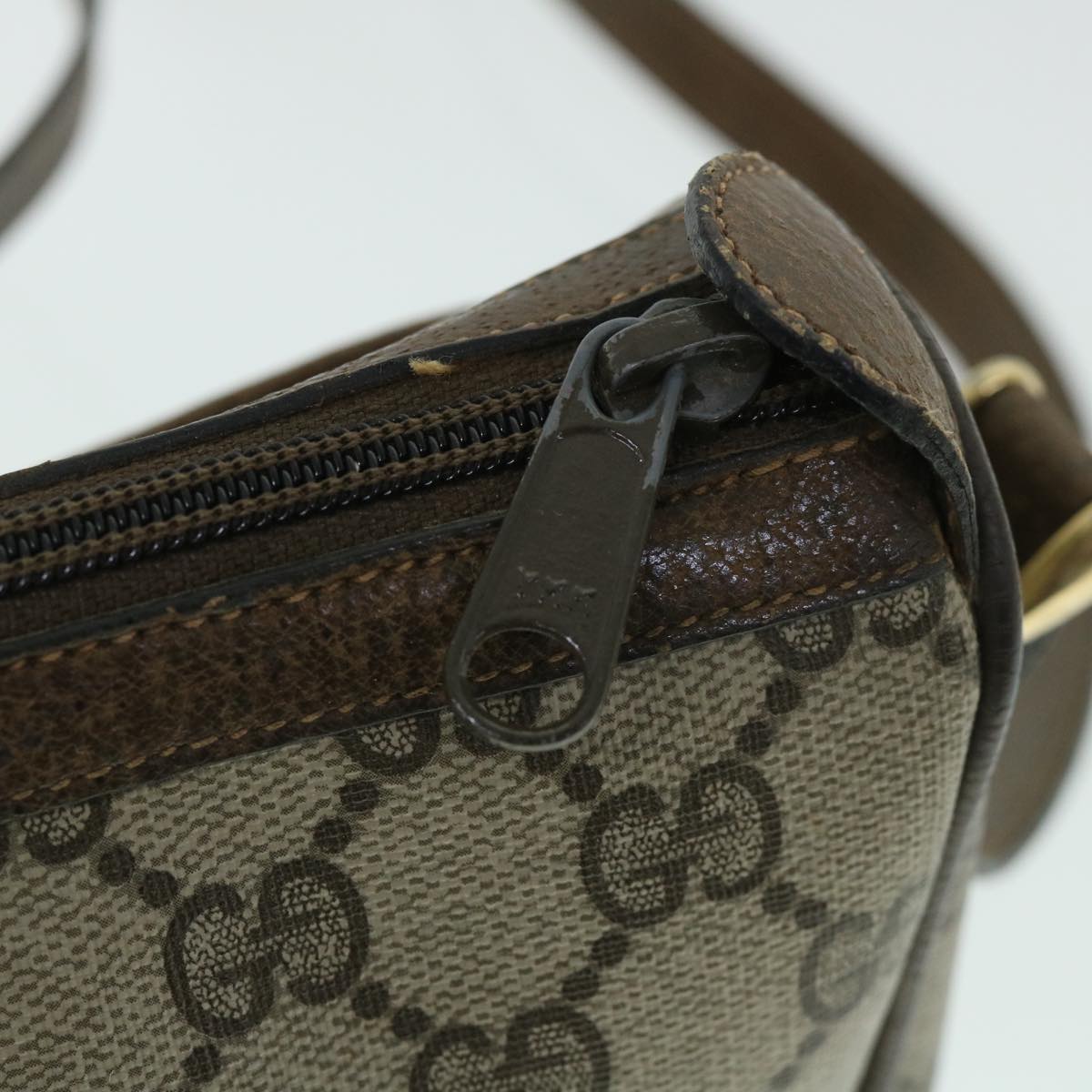 GUCCI GG Canvas Web Sherry Line Shoulder Bag Beige Red 14 02 032 yk8526