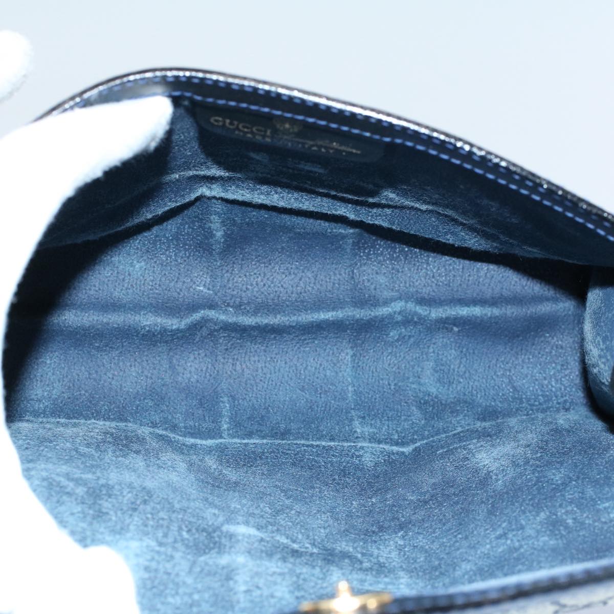 GUCCI GG Canvas Sherry Line Clutch Bag Red Navy gray 67.014.3087 yk8536