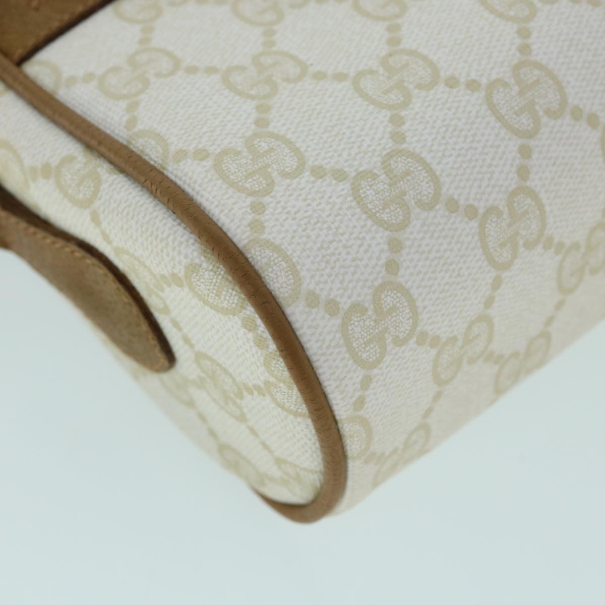GUCCI GG Canvas Shoulder Bag PVC Leather Beige 119.02.087 yk8537