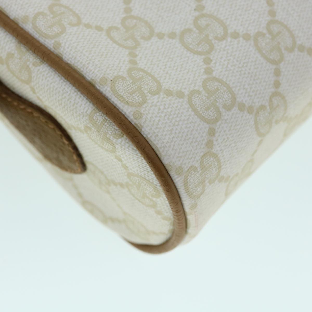 GUCCI GG Canvas Shoulder Bag PVC Leather Beige 119.02.087 yk8537