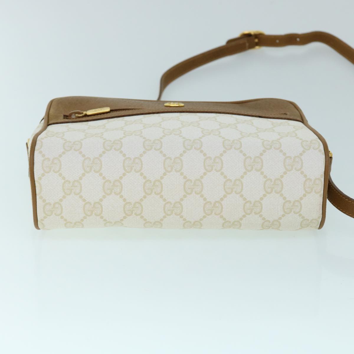 GUCCI GG Canvas Shoulder Bag PVC Leather Beige 119.02.087 yk8537