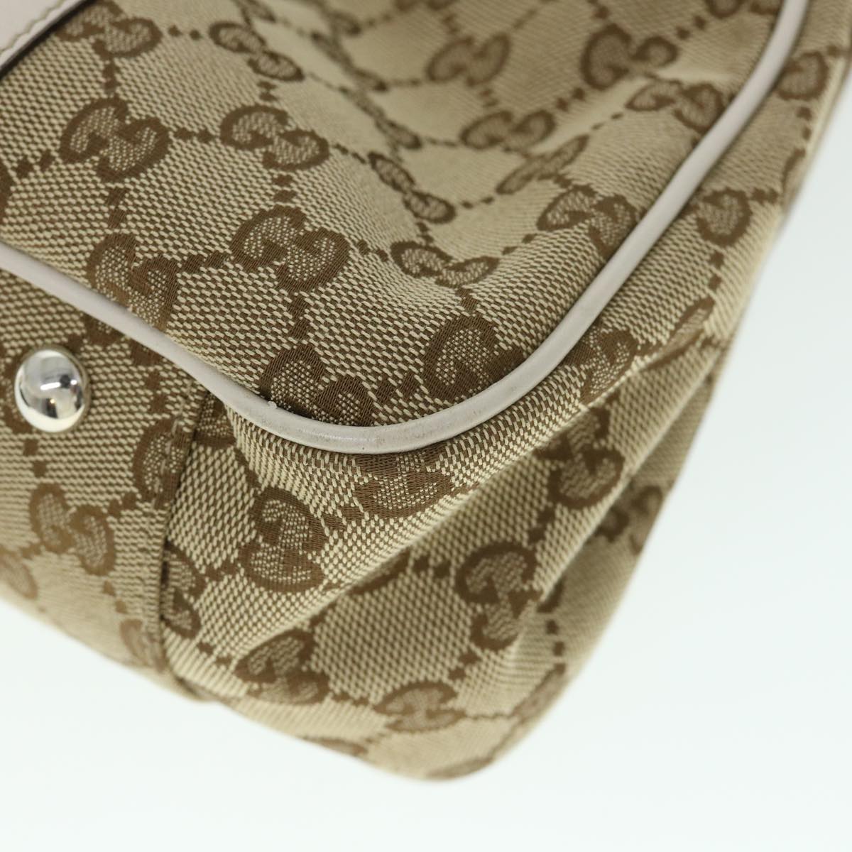 GUCCI GG Canvas GG Twins Tote Bag Leather Beige 232957 yk8548