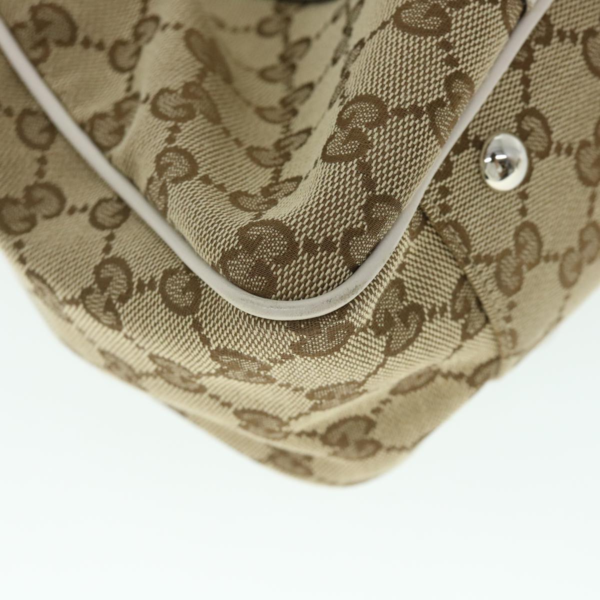 GUCCI GG Canvas GG Twins Tote Bag Leather Beige 232957 yk8548
