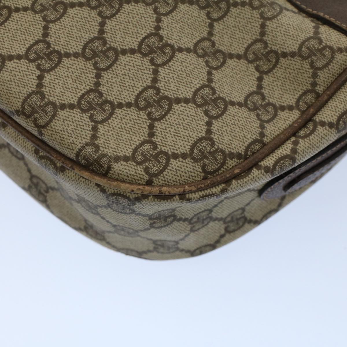 GUCCI GG Canvas Web Sherry Line Shoulder Bag Beige Red 001 115 0918 yk8549