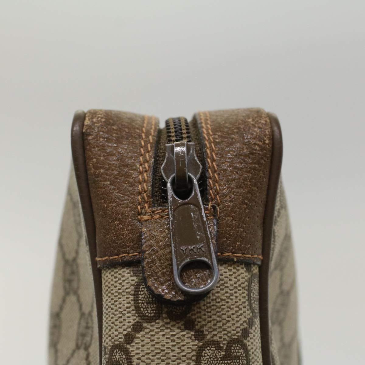 GUCCI GG Canvas Web Sherry Line Clutch Bag Beige Red Green 63.01.012 yk8564