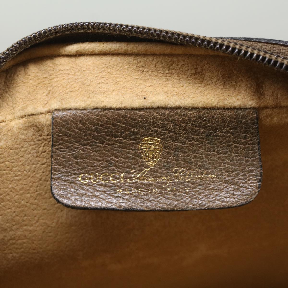 GUCCI GG Canvas Web Sherry Line Clutch Bag Beige Red Green 63.01.012 yk8564