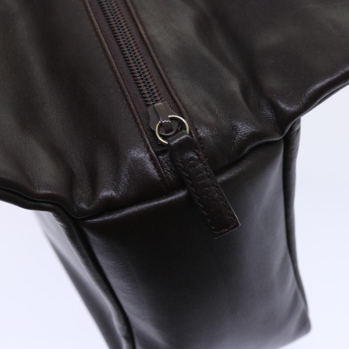 GUCCI Bamboo Hand Bag Leather Brown 000.0166.0580 yk8566