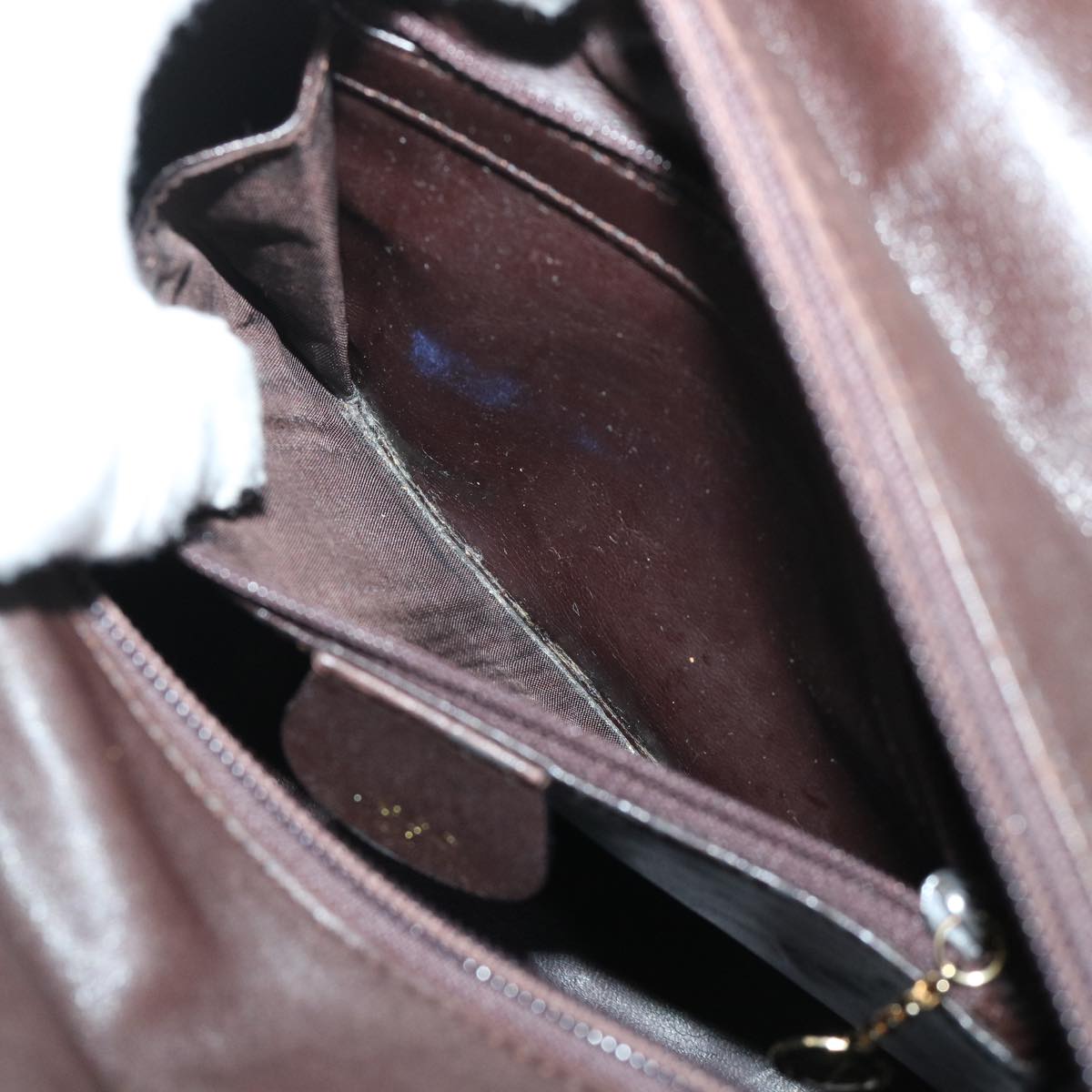 GUCCI Bamboo Hand Bag Leather Brown 000.0166.0580 yk8566
