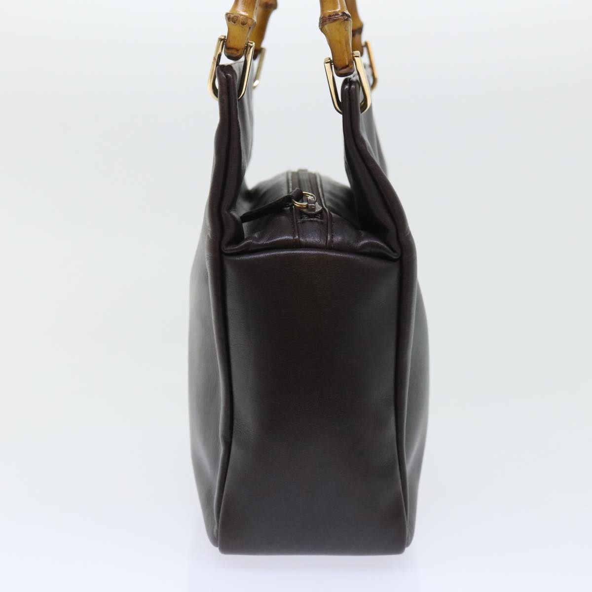 GUCCI Bamboo Hand Bag Leather Brown 000.0166.0580 yk8566