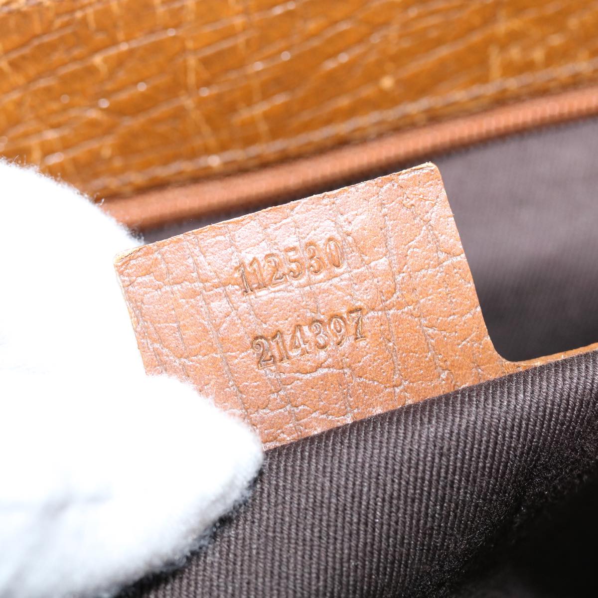 GUCCI GG Canvas Bamboo Hand Bag Beige 112530 yk8569