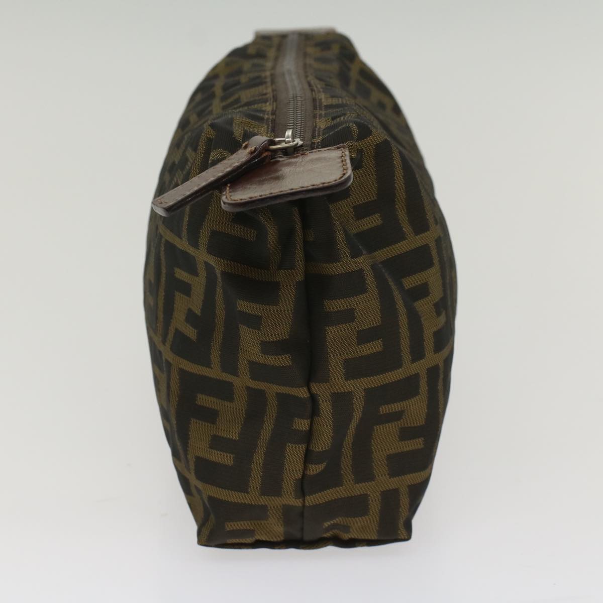 FENDI Zucca Canvas Pouch Black Brown yk8572