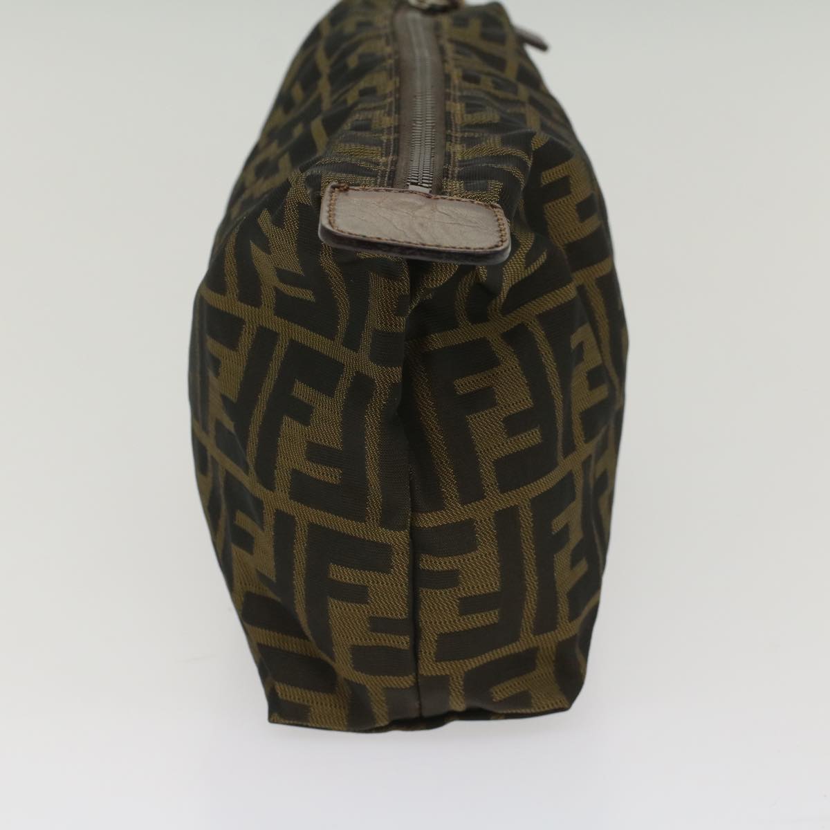 FENDI Zucca Canvas Pouch Black Brown yk8572