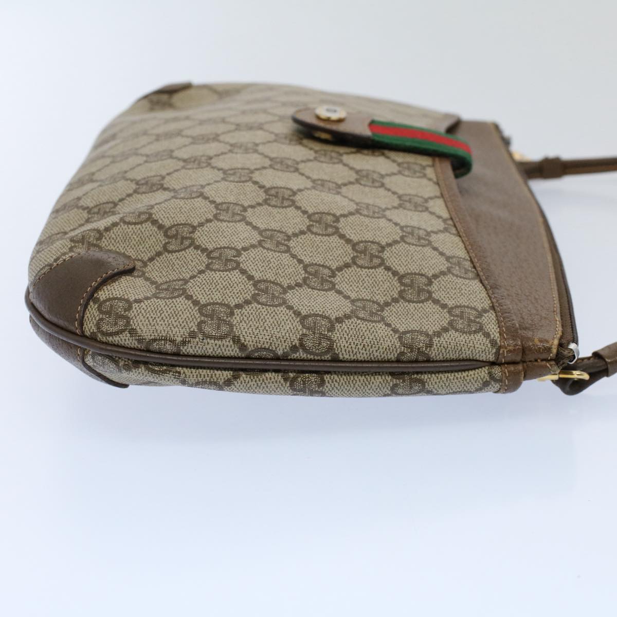 GUCCI GG Canvas Web Sherry Line Shoulder Bag Beige Red 904.02.026 yk8573