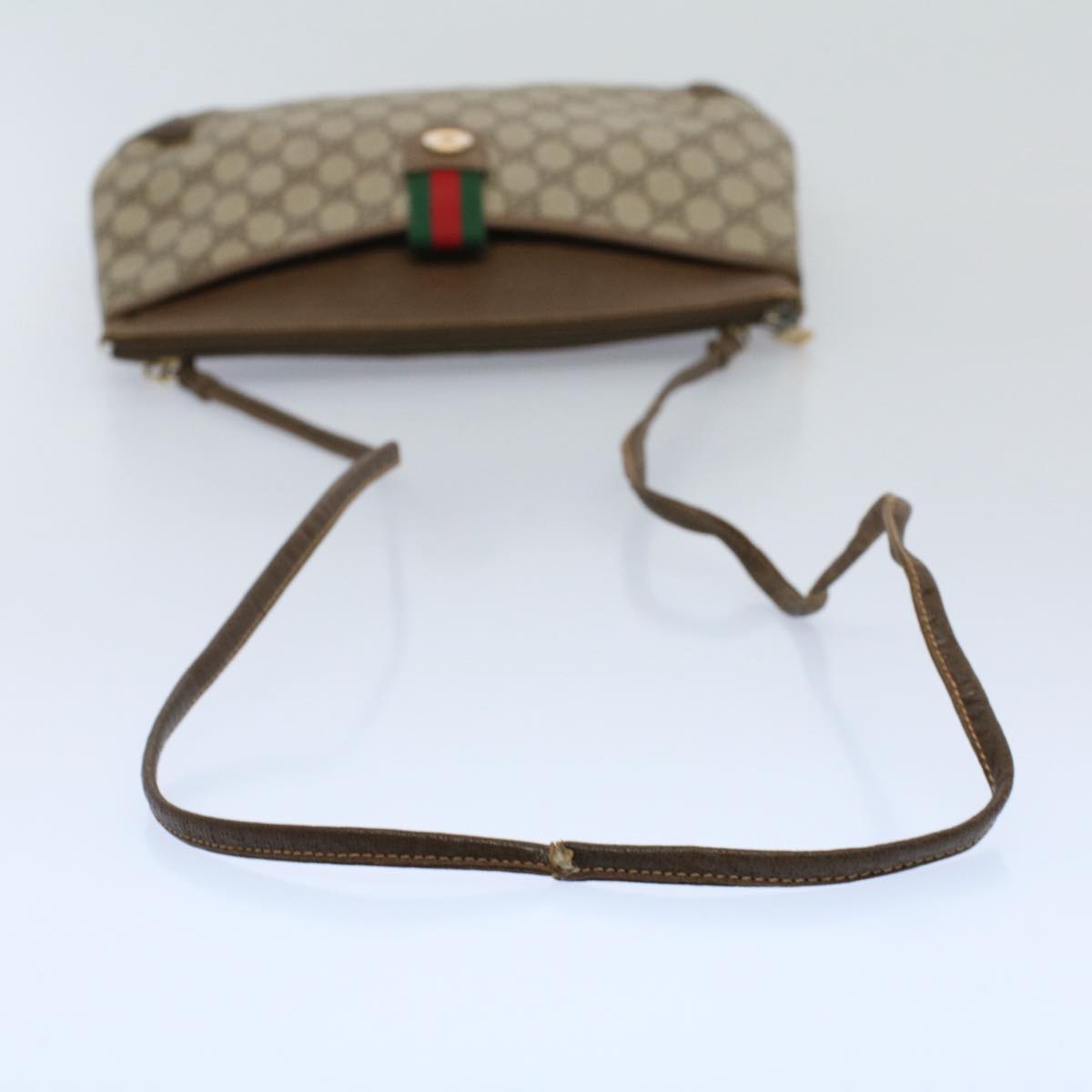 GUCCI GG Canvas Web Sherry Line Shoulder Bag Beige Red 904.02.026 yk8573