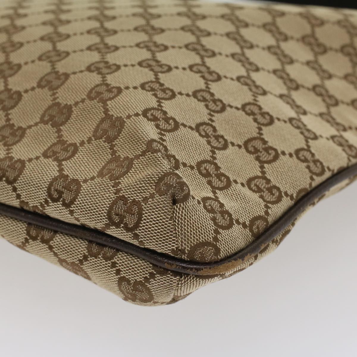 GUCCI GG Canvas Shoulder Bag Beige 122791 yk8575