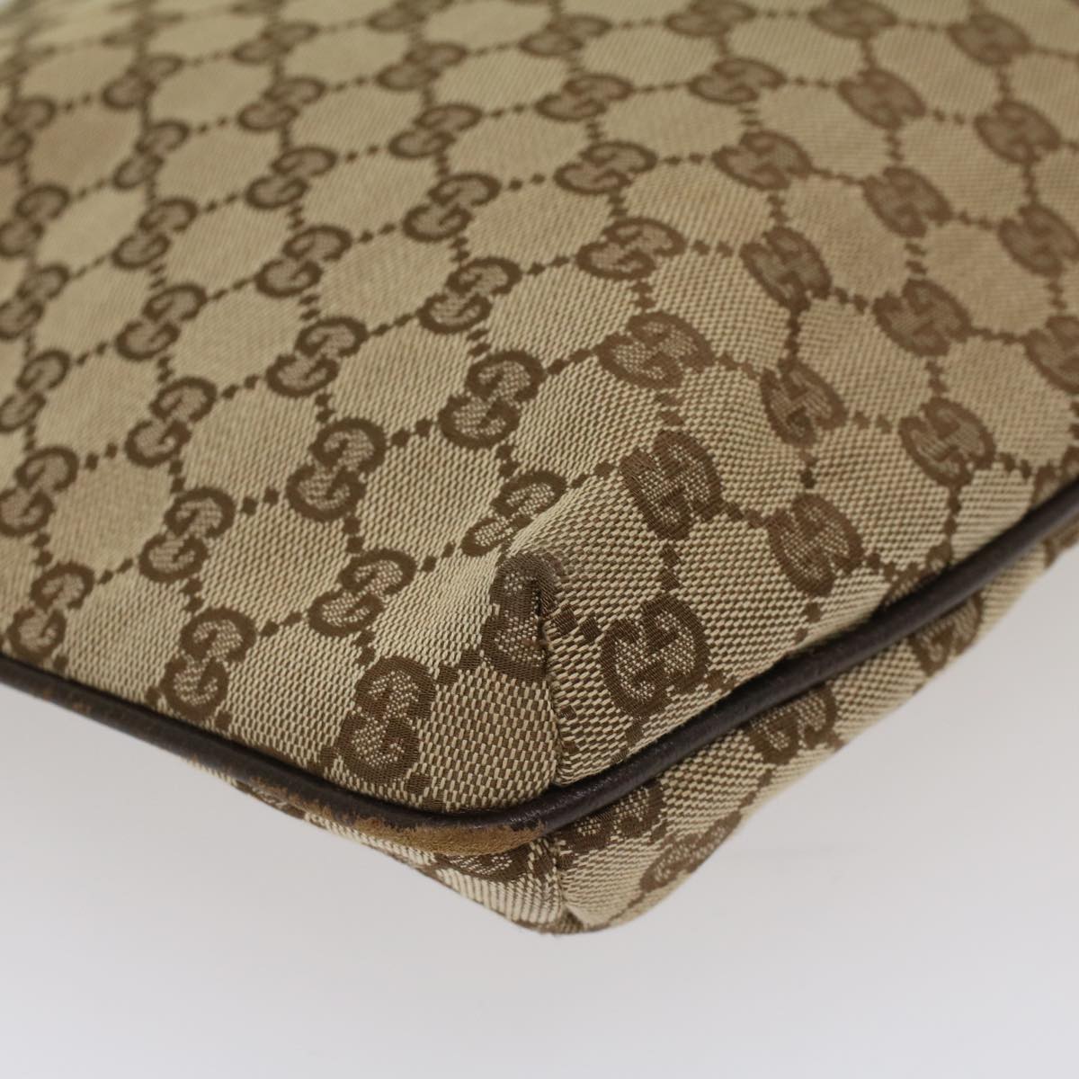 GUCCI GG Canvas Shoulder Bag Beige 122791 yk8575