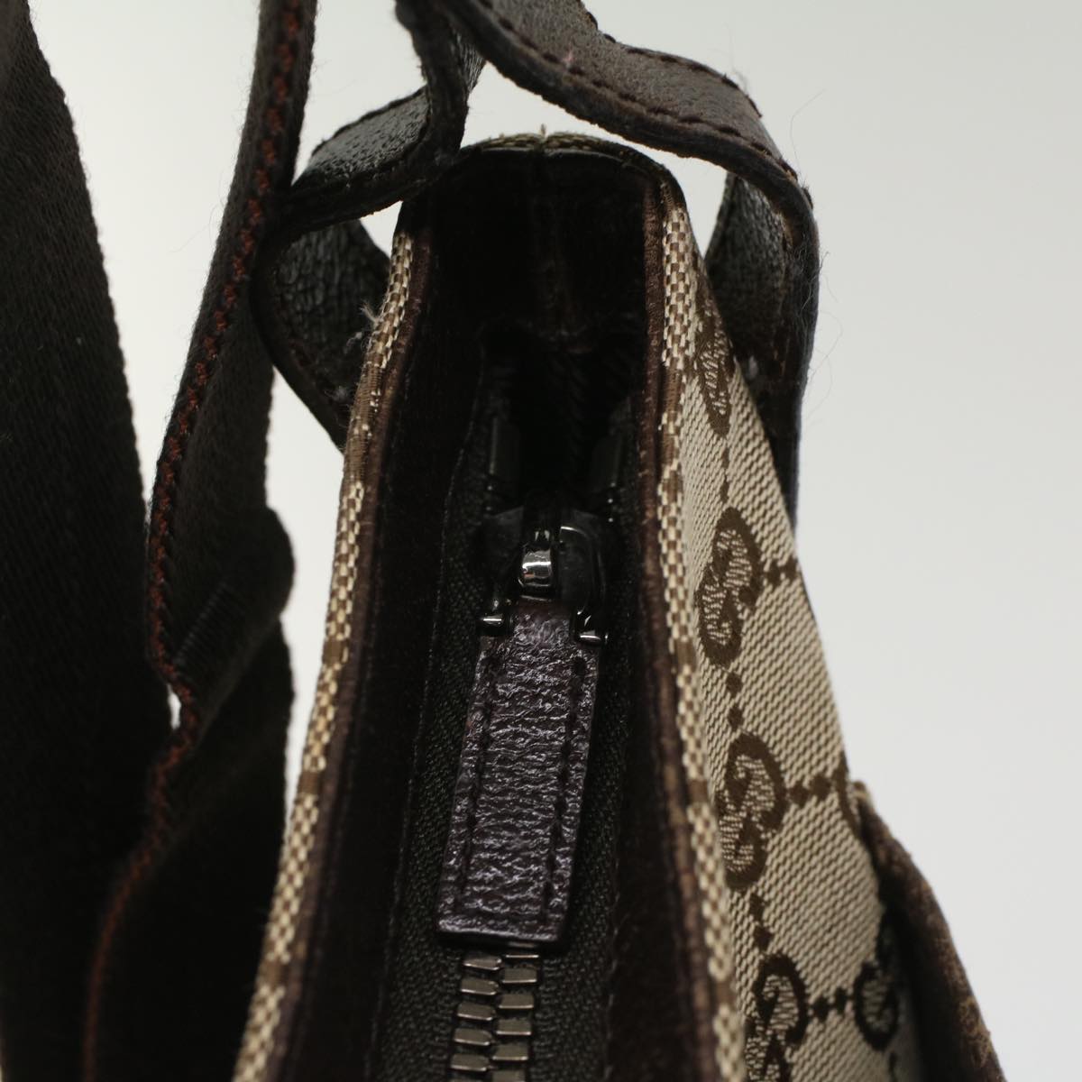 GUCCI GG Canvas Shoulder Bag Beige 122791 yk8575