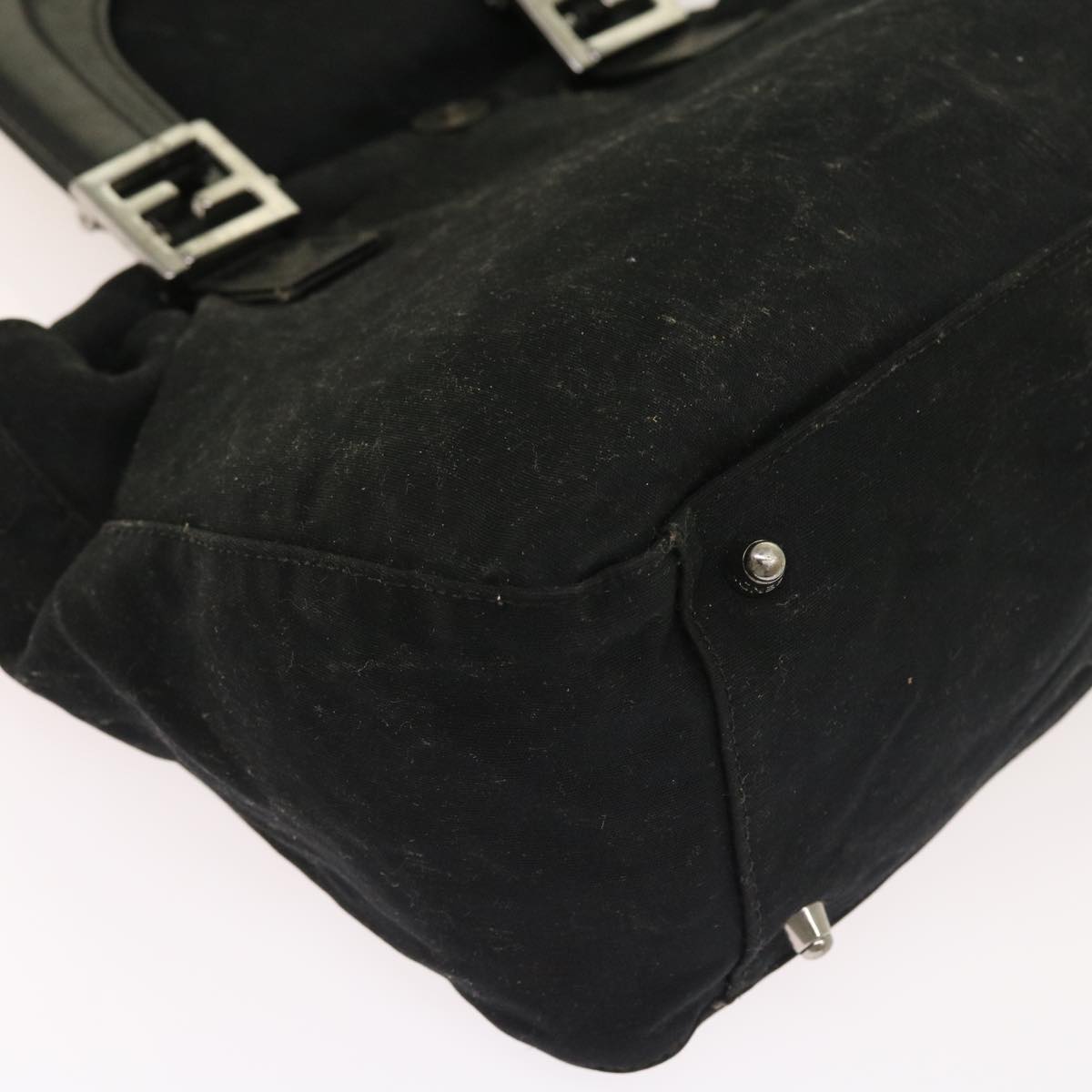 FENDI Hand Bag Nylon Black yk8577